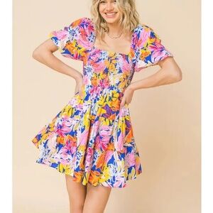 Printed Mini Dress